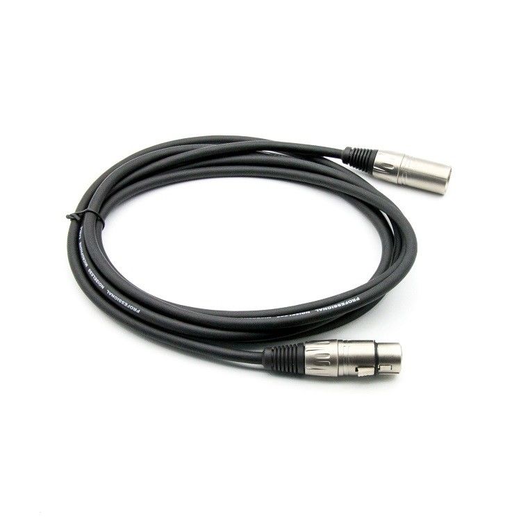 10ft XLR macho para XLR fêmea condensador microfone para palco e música ao vivo preto microfone