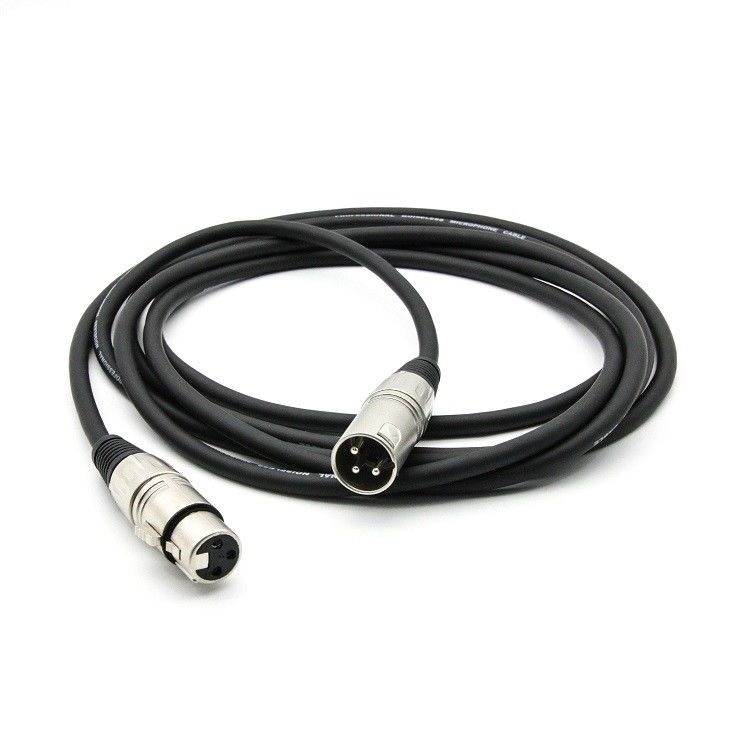10ft XLR macho para XLR fêmea condensador microfone para palco e música ao vivo preto microfone