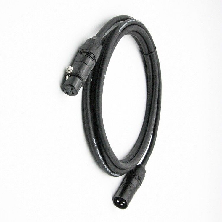 3 pin DMX cabo de iluminação do sexo masculino para o sexo feminino cabo de iluminação de palco preto cabo de iluminação