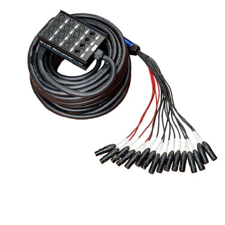 20 canais de cabo de serpente de baixo perfil XLR enviar placa de circuito XLR Splitter 100 pés