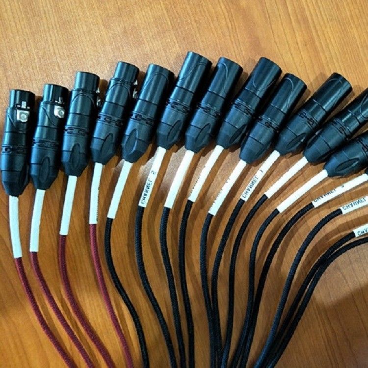 20 canais de cabo de serpente de baixo perfil XLR enviar placa de circuito XLR Splitter 100 pés
