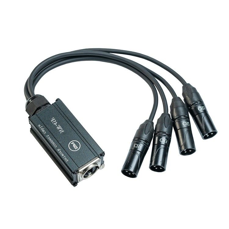 XLR Network Splitter Cable 4 Channel 3-Pin Multi Snake Receiver para Rj45 Single Ethercon Cable