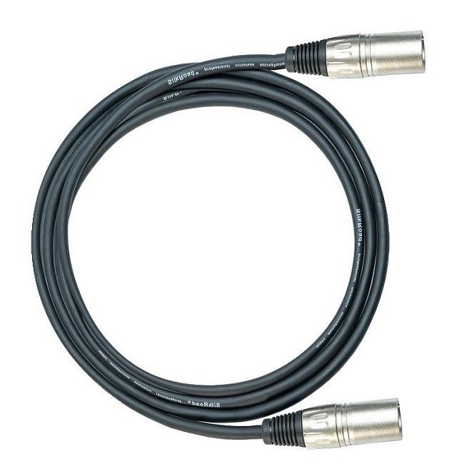 Cabos de microfone XLR de 3 pines de macho para fêmea Cordão de microfone preto