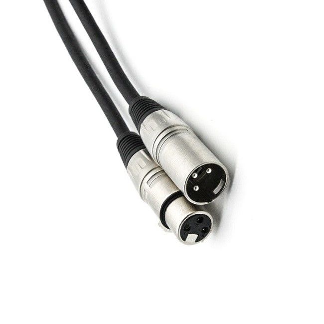 Cabos de microfone XLR de 3 pines de macho para fêmea Cordão de microfone preto