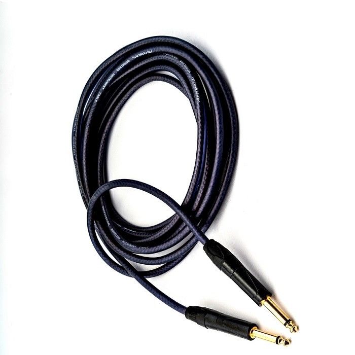 Cabo de áudio de guitarra roxo Instrumento de parche de cabo direto para direto 10ft Pro cabo de áudio