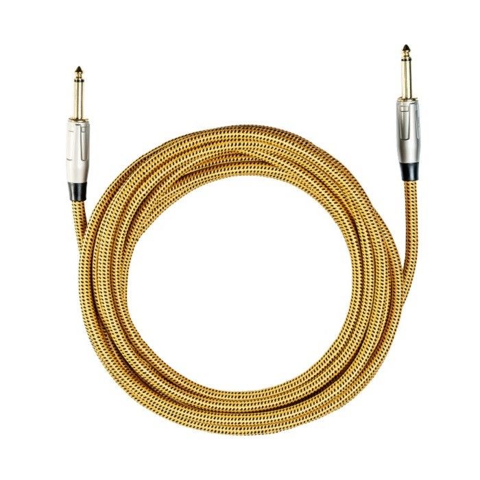 6.35mm Guitar Cable Instrument Patch Cable Nylon Trilhado Direito Para Direito Amp Cable