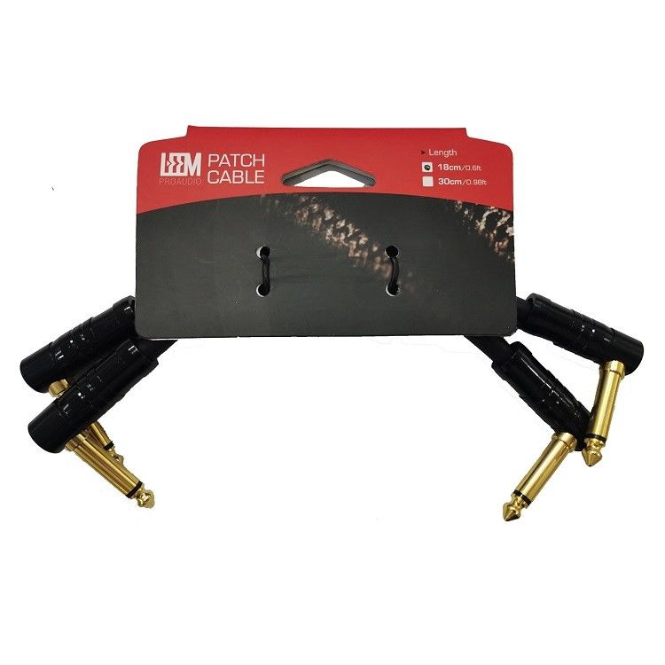 Pequenos cabos de guitarra 2 Pcs Pack 6.35mm Plug angular Guitar Pedal Instrument Cable
