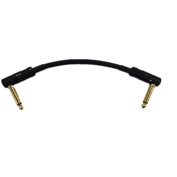 Helical Shielded 2 Pcs Pack 6.35mm Plug Angular Pedalboard Cabos de Patch Cabos de Instrumento