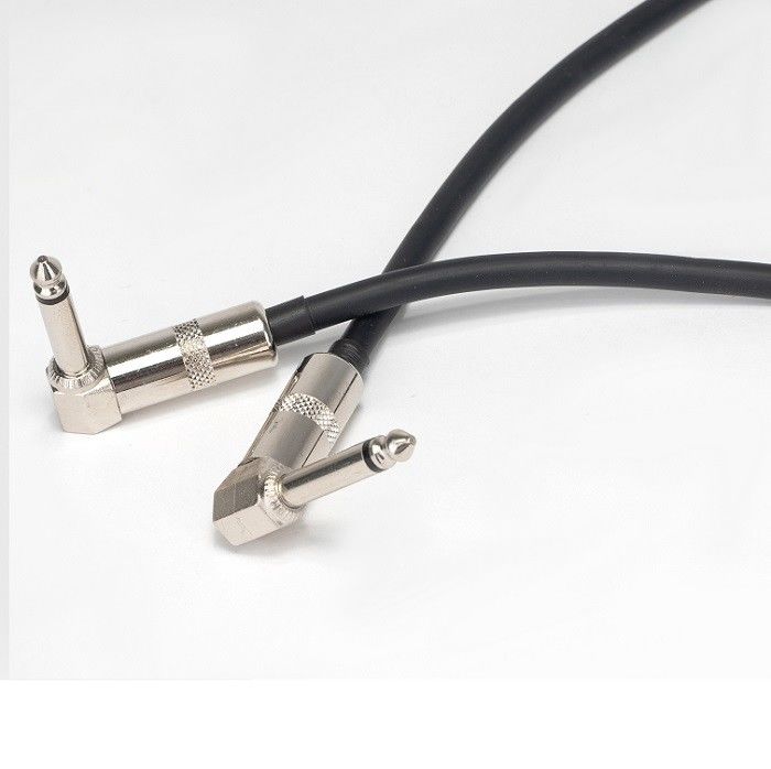 6.35mm Guitar Patch Cable Pedal Leads 2 Pcs Pack Angular Guitar Pedal Leads