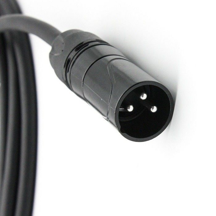 5m 6m XLR Cabos de microfone OFC Conductor Micrômetros 3 pin XLR-XLR fio preto