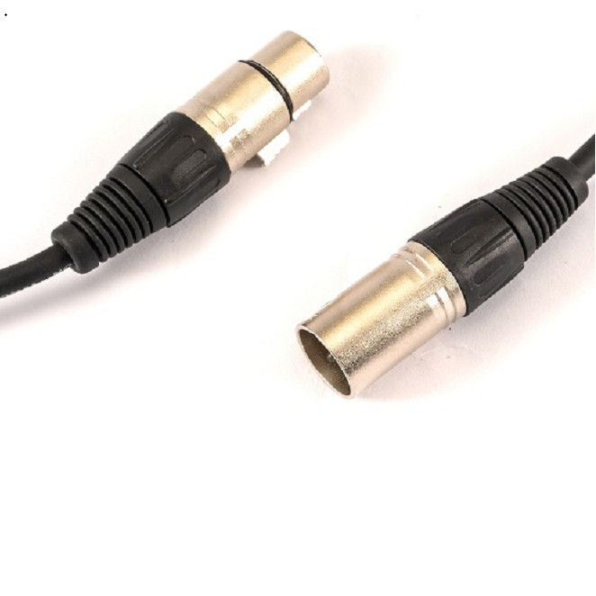 Cabos de microfone XLR pretos de macho para fêmea Cordões de microfone para misturador de microfone