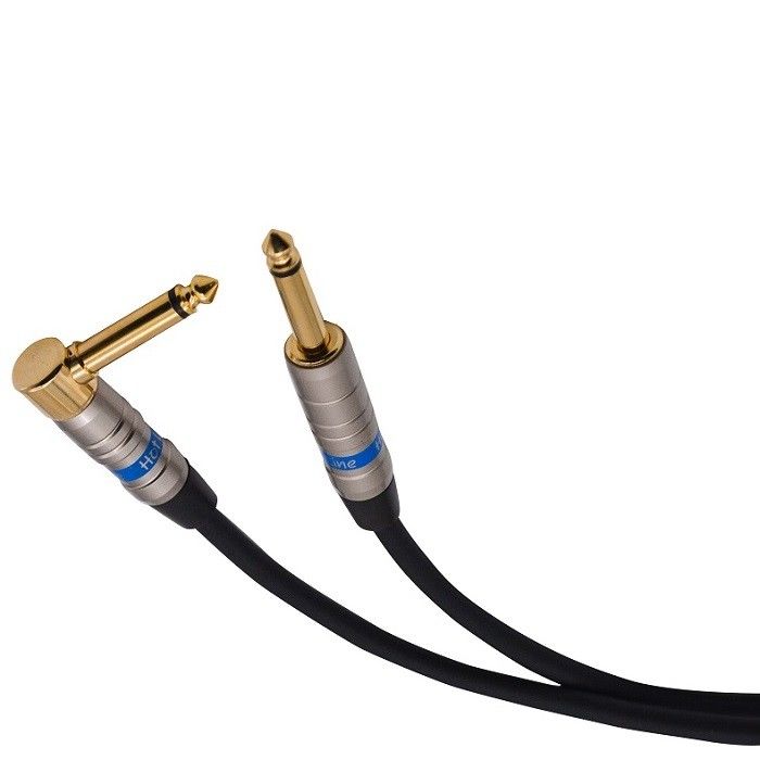 Cabo de áudio de guitarra em ângulo reto Amp Cord para baixo guitarra elétrica cabo 1/4 polegada