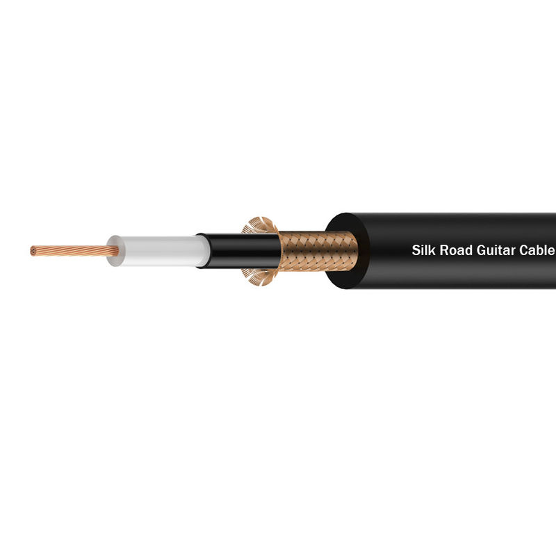 Cabo de áudio de guitarra em ângulo reto Amp Cord para baixo guitarra elétrica cabo 1/4 polegada