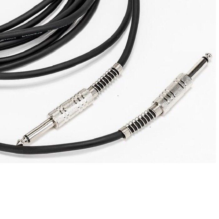 Cabos de instrumentos de arquivo de áudio Amp Cord para baixo Guitarra preto cabo 1/4 polegada
