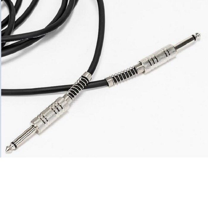 Cabo de áudio de guitarra preto Amp Cord para baixo Cabo de guitarra preto 1/4 polegada 6,35 reta