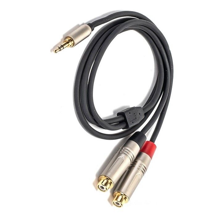 3.5 mm Y Splitter Cable para RCA Y Audio Cable 3,5 mm Stereo para 2 * RCA para alto-falante