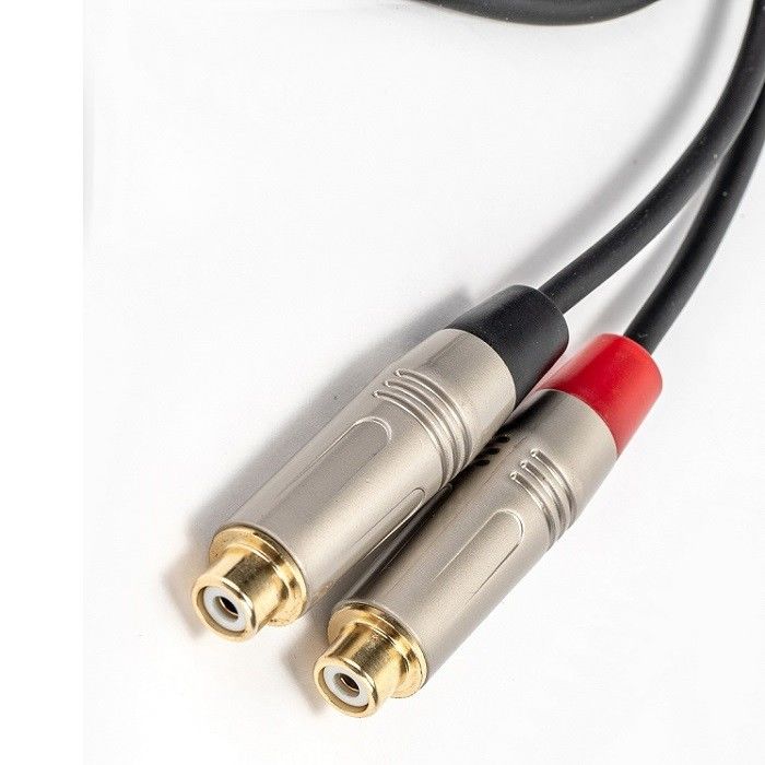 Áudio Y Splitter Cable 3.5mm Stereo para Dual RCA para Mixer de Alta-voz