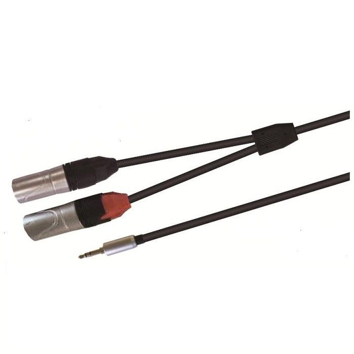0.3M 1M 2M Homem Stereo Y Adaptador Cable 3.5mm Stereo para Dual XLR