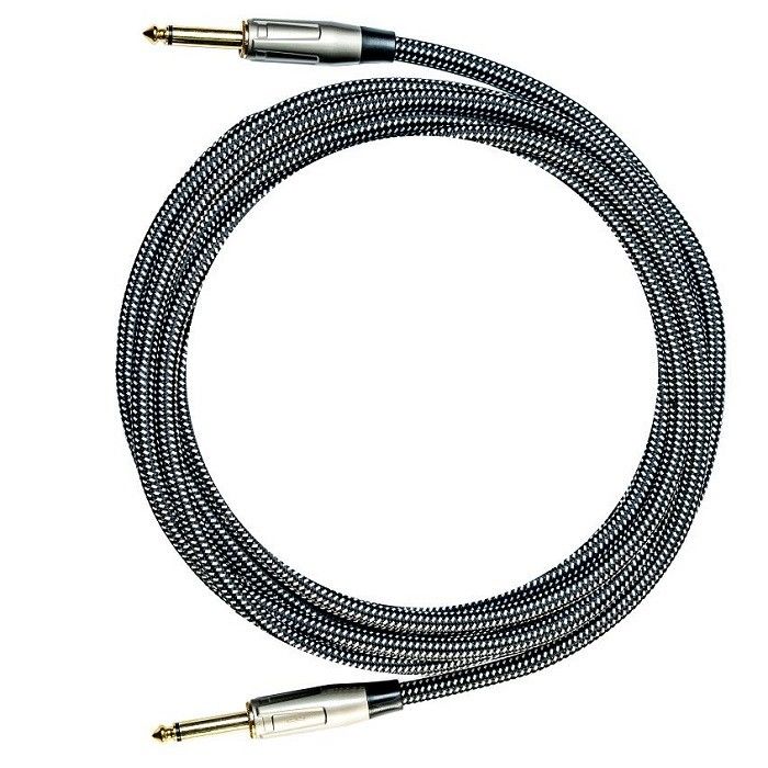 Cabo de áudio de guitarra elétrica Nylon trenzado Instrument Patch Cabo 1/4 polegada Amp Cable