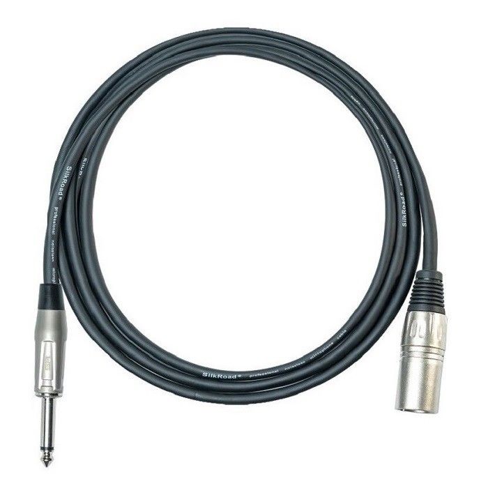 XLR Feminino a 1/4 de polegada 6.35mm TS Microfone Cable Micro Cordão Preto XLR Cable 10 ft