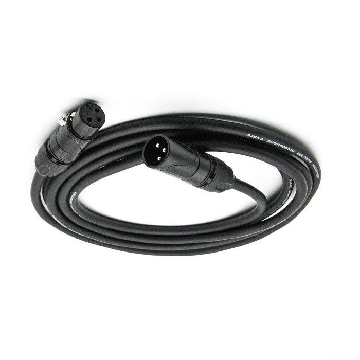 OFC Mic Patch Cord 3 Pin XLR Fazer para Mulher Microfone Preto fio 20ft