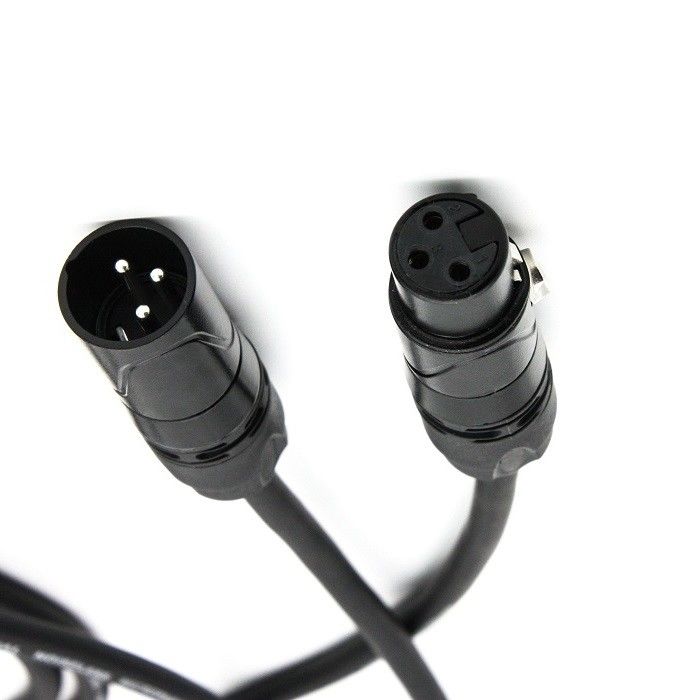 OFC Mic Patch Cord 3 Pin XLR Fazer para Mulher Microfone Preto fio 20ft