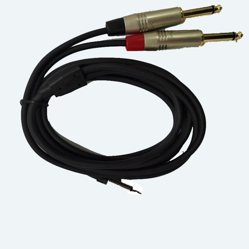 DAC tipo C para duplo 1/4 polegada instrumento Y splitter cabo construído em poderoso chip DAC