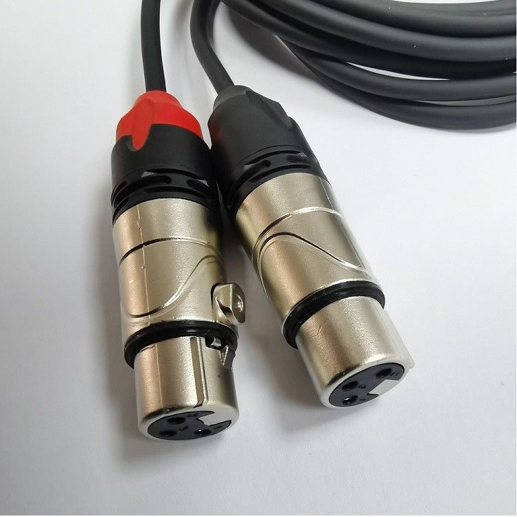 DAC C para Dual XLR Female Audio Cable Y Splitter Inbuilt-in Potente DAC Chip