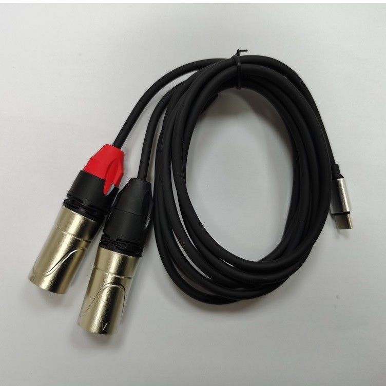 DAC C para Dual XLR Male Audio Cable Y Splitter Construído em poderoso chip DAC